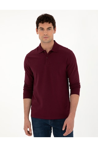 Pierre Cardin Slim Fit Erkek Sweatshirt Bordo 50294438-vr014 Bordo