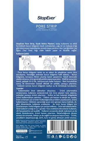 Stopever Pore Strip Siyah Nokta Plasteri - 2X6 Adet