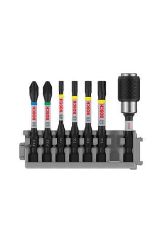 Professional Accessories Accessories 7 Parçalı Tornavida Ucu Seti Impact Control, T/pz/ph Uçlar - Uzunluk: 25 Mm, Ev