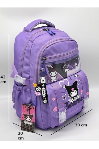 Aksesuarlı Kore Tarzı Termal Beslenmeli ve Kalemlikli Kız Çocuk Okul Sırt Çantası Seti