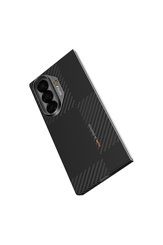 Galaxy Z Fold 7 Kılıf M-safe Uyumlu Metal Kamera Çerçeveli Raptic 600d Aramid Geotik Serisi Siyah