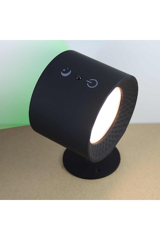 Led Rgb Çift Taraflı Şarjlı Kumandalı Duvar Aplik Aydınlatması Siyah