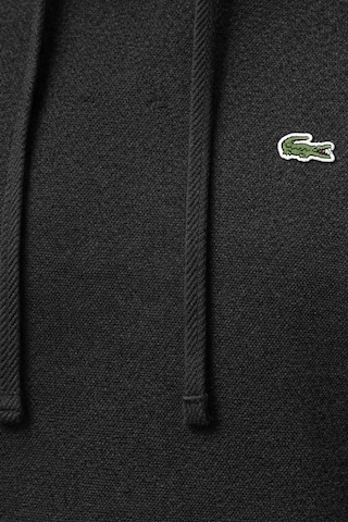 Lacoste Relaxed Fit Kapüşonlu Organik Pamuk Polyester Kadın Sweatshirt Siyah Siyah