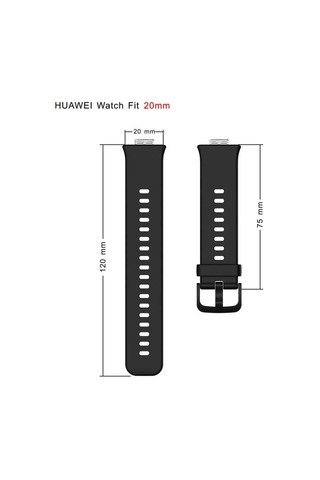 Ekılıf - Huawei Watch Fit Uyumlu - Kordon Silikon Kordon Krd-43 - Lacivert