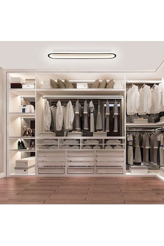 Samsung Ledli Tavan Tipi Plafonier Led Avize 100x16cm Siyah - Sarı