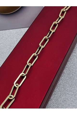 Xuping Zincir Model Çelik Bileklik Gold Renk Altın
