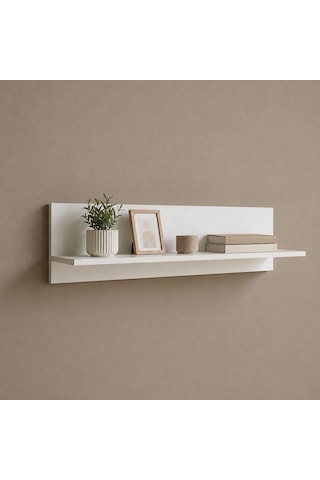 Dekoratif Duvar Rafı - Beyaz 90x25x20 Cm