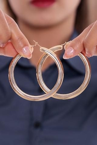 Bhs Life Bombeli Halka Küpe Gold Renk Küpe Çok Renkli