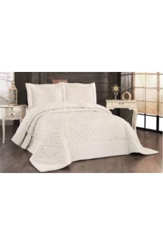 Brillant 43191 Panula Yatak Örtüsü Takımı Tafting - Şönil Doku 3 Parça