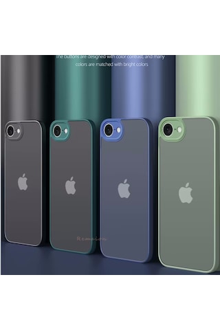 Apple Uyumlu iPhone 16e Kılıf Mat Parmak İzi Yapmaz Renkli Tuşlu Sert Silikon