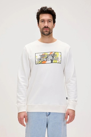 Bad Bear Caen Beyaz Erkek Baskılı Sweatshirt Siyah