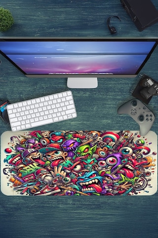 Gaming Oyuncu Xl Mouse Pad Kaydırmaz Dikişli 80 30 Cm Mousepad 43
