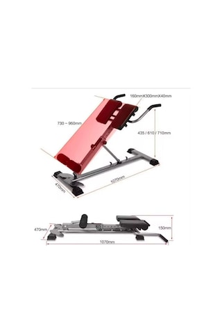 Clifton Hyperextension Ters Mekik Aleti Alpin Iron G-12 Hiperekstansiyon Tezgahı Kırmızı Tek Ebat
