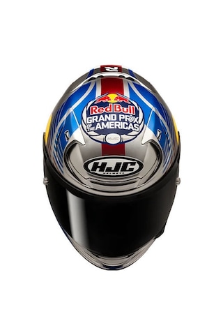 Hjc Rpha12 Red Bull Austin Gp Iı Mc21 Kapalı Motosiklet Kaskı Beyaz - Kırmızı - Mavi