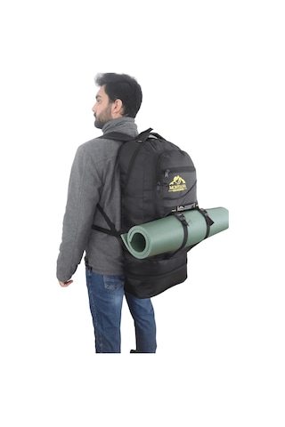 Xmlbayiciniz Baggor Montana 80 Litre Çift Körüklü Siyah Su Geçirmez Çok Gözlü Seyahat-dağcı-kampçı-deprem Sırt Çantası Çok Renkli
