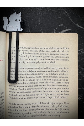Sevimli Oturan Kedi Şeklinde Kitap Ayracı - Tatlı Kedi Kitap Ayracı