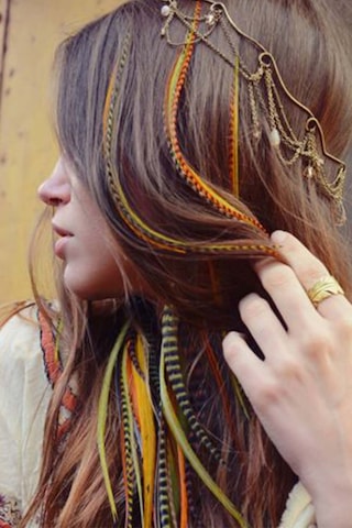 Prodiva Gerçek Sülün Tüyü.Saç Aksesuarı 14 Lü Karışık Renkler