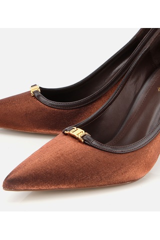 Hotiç Kadın Saten Açık Kahverengi Gold Detaylı Yüksek Topuklu Stiletto 01ayh314760a410 01ayh314760a410 Kahverengi