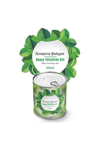 Buffer Konserve Bahçem Evde Konservede Sultani Bamya Yetiştirme Kiti Mavi