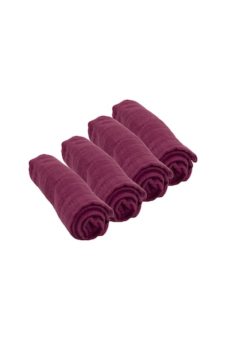 Beberotti 102 4'lü Müslin Bebek Ağız Bezi Bordo