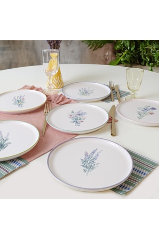Keramika Elegant Blossoms Pasta Tabağı 22 Cm 6 Adet 21788-93