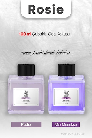 Rosıe Mor Menekşe Ve Pudra Çubuklu Oda Kokusu 100 Ml Fresh