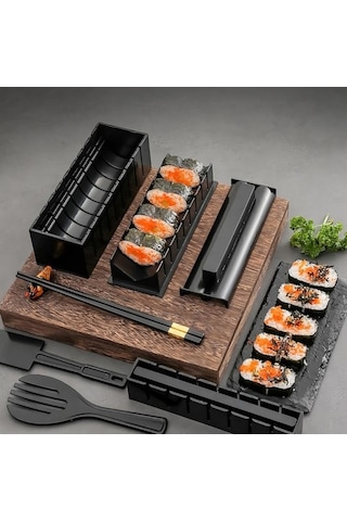Novahub 10 Parçalı Sushi Seti - Renkli, Kolay Hazırlık, Çeşitli Şekiller Çok Renkli