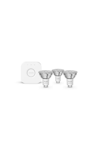 Philips Hue Essential 3'lü Gu10 Spot Başlangıç Seti 345 Lumen Çok Renkli - Beyaz