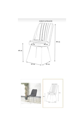 Tuğla Desen Oval Sandalye Kılıfı, Sandalye Örtüsü 6 Adet Vizon Vizon