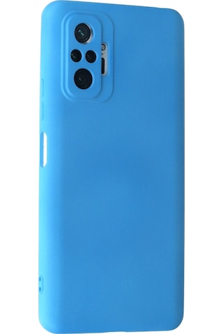 Cosmotex Newface Xiaomi Redmi Note 10 Pro Kılıf Nano İçi Kadife Silikon - Mavi