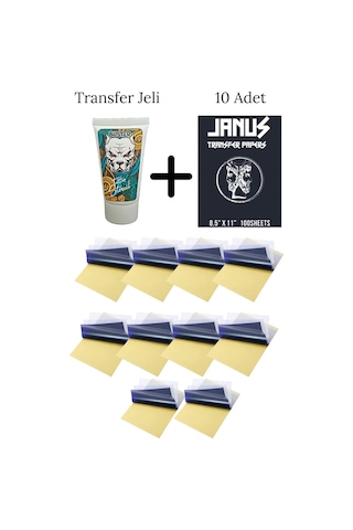 Janus Transfer Dövme Kağıdı 10'lu +transfer Jeli Dövme Transfer Seti Janus Transfer Dövme Kağıdı 10'lu +transfer Jeli Dövme Transfer Seti