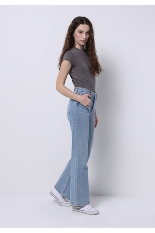 Colin's Colins Regular Fit Yüksel Bel Geniş Paça Kadın İndigo Jean Pantolon Cl1075025 Q1.v1 Dn44318 Denim