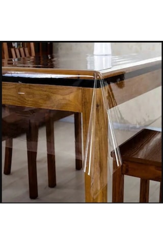 Şeffaf İnce Masa Örtüsü 4-6-8-10-12 Kişilik 0,12 Mikron