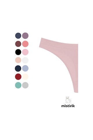 Mistirik Paulo Model Fitilli Esnek Kumaş String Tanga Açık Pembe Renk Açık Pembe