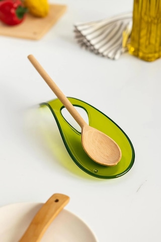 Akrilik Yeşil Tezgah Üstü Kirli Kaşıklık & Kepçe Altlığı Çok Renkli