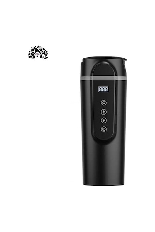 Novahub Mkb173 304 Paslanmaz 420ml 12v/24v Araç İçi Isıtıcı - Beyaz/siyah Termos Beyaz - Siyah