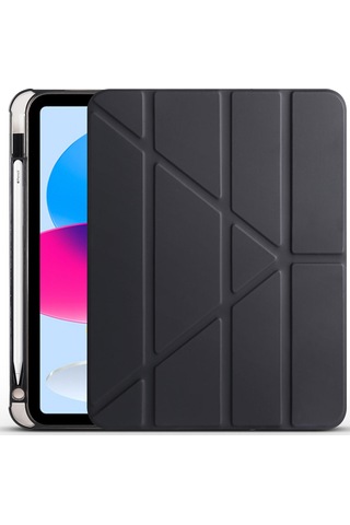 Apple Uyumlu iPad, 10.9 2022 10.nesil Kılıf Tri Folding Kalem Bölmeli Standlı Kılıf