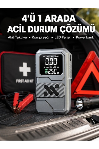 Plentifularaçlar İçin Akü Takviye Lastik Şişirme Ve Powerbank Cihazı