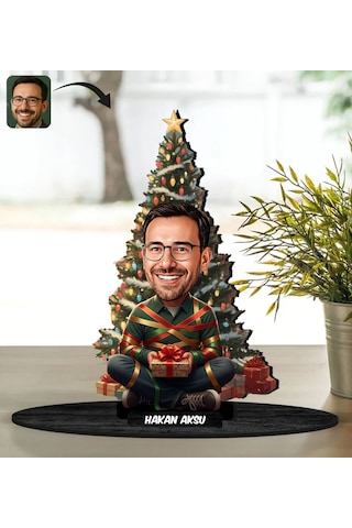 Bk Gift Kişiye Özel Erkek Yılbaşı Tasarımlı Karikatür Biblo -4, Yılbaşı Hediyesi, Yeni Yıl Hediyesi Kobitmeyencom35613 Bk Gift