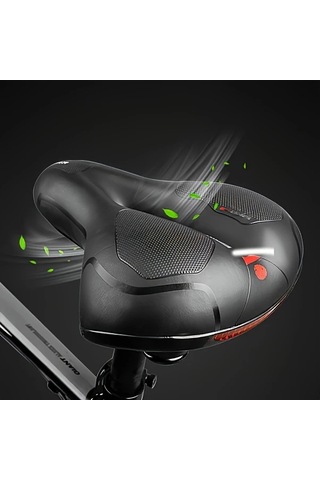 Motion003 Delikli Nefes Alabilir Rahat Bisiklet Koltuğu Yastığı Erkekler Ve Kadınlar İçin Geniş Bisiklet Koltuğu Hafıza Köpüğü Dolgulu Çift Şok Emme Su Geçirmez Altın