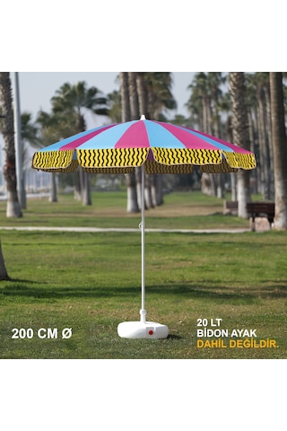 Pembe-mavi Plaj Şemsiyesi 200 Cm Ø