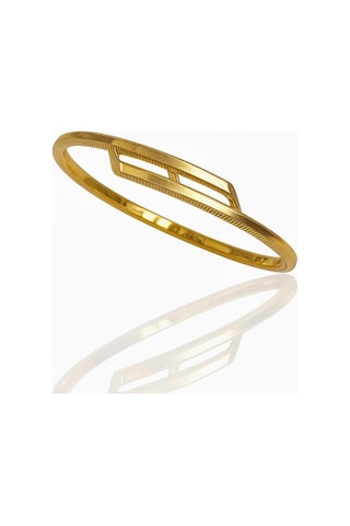 Altın Çapraz Model Ajda Kelepçe Bilezik