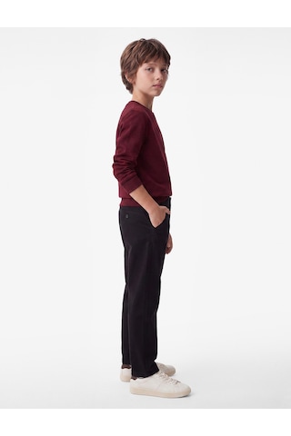 Koton Pamuklu Cep Detaylı Gabardin Chino Pantolon Siyah 7wkb40018tw