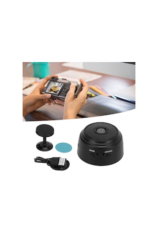 Kangvka Siyah Mini Wifi Kamera - 1080p Hd Görüntü, Gece Görüşü, Manyetik Arka Kapak, Dahili Pil İle Canlı İzleme