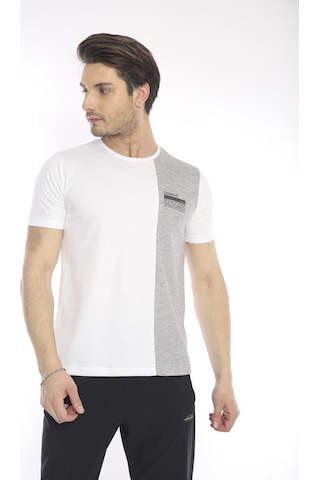 Escetic Erkek Spor, Abd Pike Interlok 1. Kalite Kumaş Beyaz Slimfit Bisik
