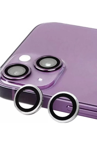 Newface Apple iPhone Uyumlu 13 Mini Raze Metal Kamera Lens - Gümüş