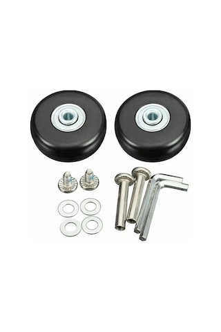 Novahub Bavul Tekerlek Tamiri, 50mm Sessiz Kauçuk Yedek Tekerlek, 4 Adet, Ağır Yük, Seyahat İçin -