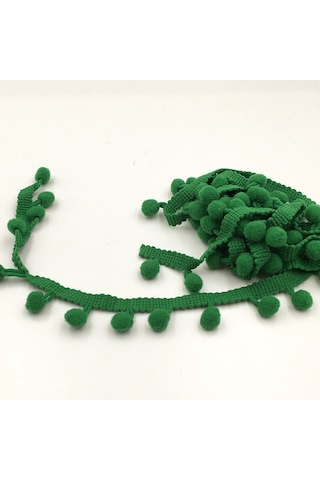 20 Yards Ponpon Dantel Kurdele Kürk Topu Trim Craft Dıy Perde Ev Dekoratif Giysi Dikiş Aksesuarları Yeşil