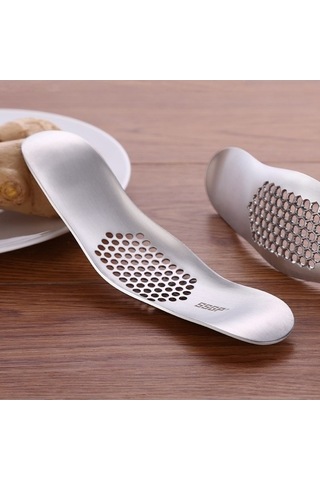 Dancemonkey Ssgp Mutfak Aleti 304 Paslanmaz Çelik Sarımsak Baskılı, Mutfakta Kolaylık Ahşap