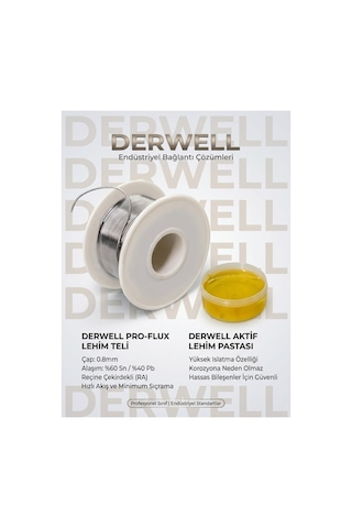 Endüstriyel Lehim Seti Pro-flux 0.8mm Reçine Çekirdekli Lehim Teli Kurşun Ve Aktif Lehim Pastası Yüksek Islatma Özellikli Korozyon Önleyici Hassas Elektronik Devre Uyumlu